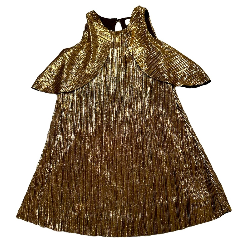 GB GIRLS GOLD FOIL DRESS